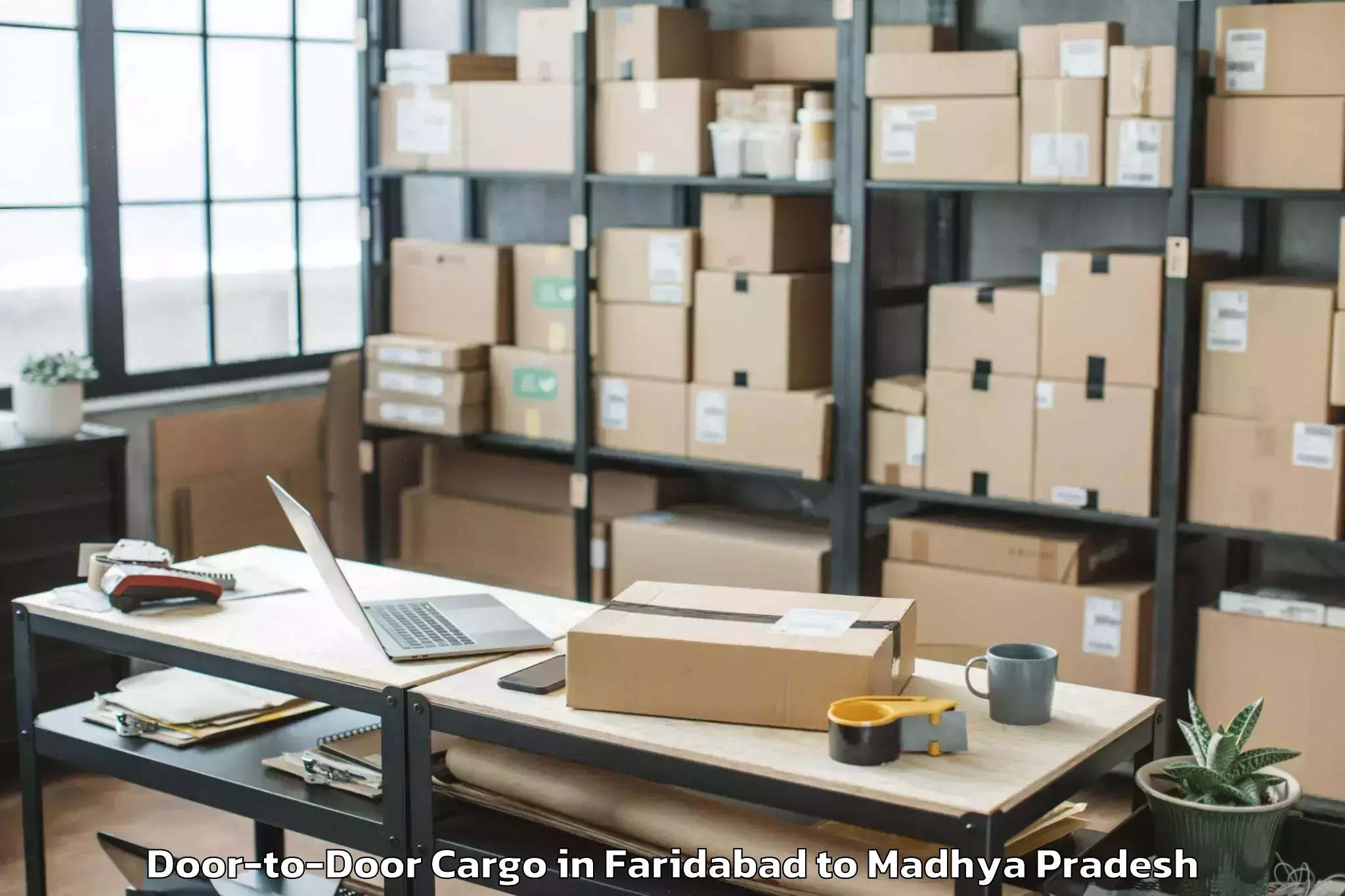 Easy Faridabad to Neemuch Door To Door Cargo Booking